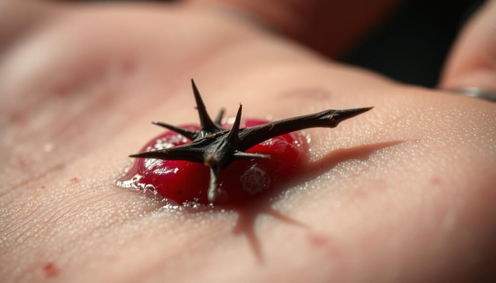 análise do espinho na carne