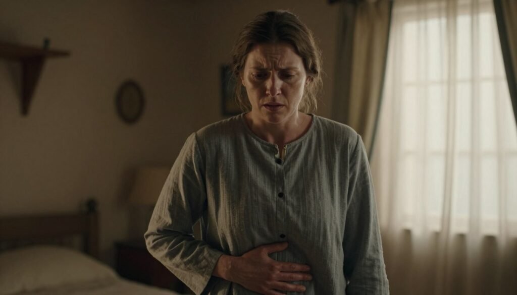 condição médica da mulher com fluxo de sangue