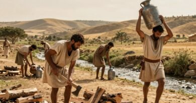 gibeonitas como cortadores de lenha e carregadores de água