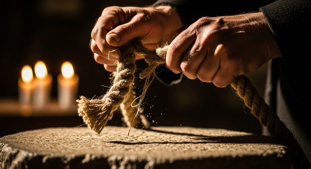 O ato de entregar as preocupações no altar para vencer a ansiedade.