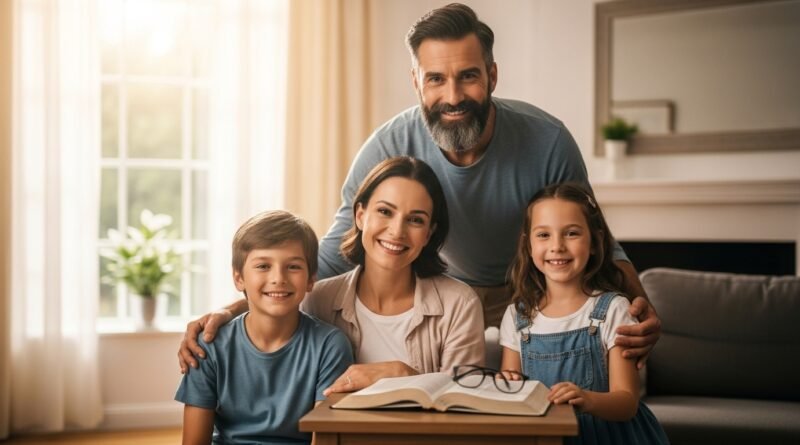 Homem exercendo o Sacerdócio do Lar como protetor espiritual e emocional de sua família.