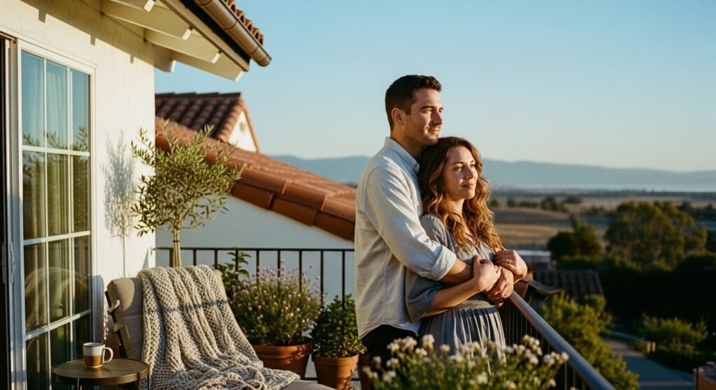 Casal em paz no novo lar após o processo de Individualização do Casal.