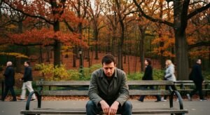 depressão é falta de fé - imagem representativa de pessoa em sofrimento silencioso na igreja