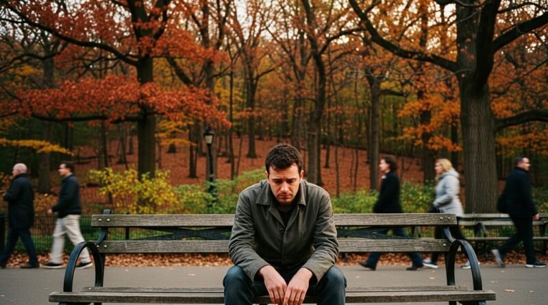 depressão é falta de fé - imagem representativa de pessoa em sofrimento silencioso na igreja
