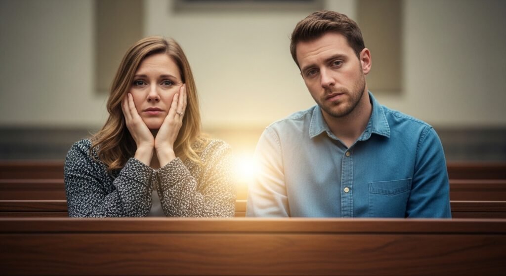 casamento em crise - imagem representativa de casal com esperança de restauração