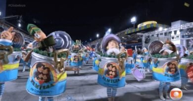 Ala da escola de samba Acadêmicos de Niterói ridicularizando cristãos