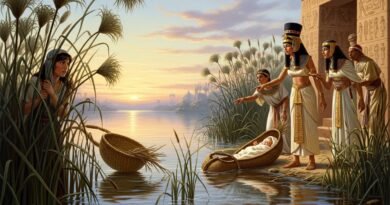 Estudo de Êxodo 2 - O cesto de Moisés no rio Nilo e sua descoberta pela filha de Faraó.