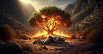 Estudo de Êxodo 3 - Moisés diante da sarça ardente no Monte Horebe.