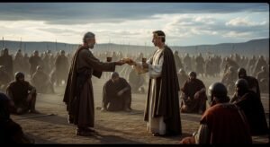 Estudo de Gênesis 14: Abrão, o Guerreiro e Melquisedeque Estudo de Gênesis 14 - Abrão encontra-se com Melquisedeque após o resgate de Ló.