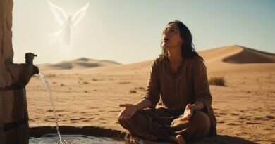 Estudo de Gênesis 16 - Hagar encontra o anjo do Senhor no deserto junto à fonte.