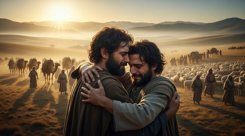 Estudo de Gênesis 33 - O encontro e o abraço de reconciliação entre Jacob e Esaú.