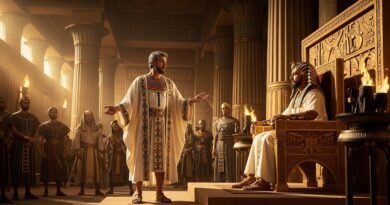 Estudo de Gênesis 41 - José diante de Faraó interpretando os sonhos das vacas e espigas.