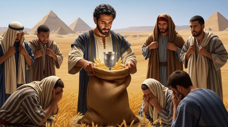 Estudo de Gênesis 44 - A taça de prata de José é encontrada no saco de Benjamim.