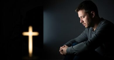 pornografia - imagem representativa de pessoa em conflito com o vício, com luz de esperança ao fundo