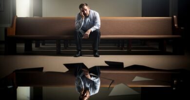 síndrome do impostor no ministério - imagem representativa de líder religioso em dúvida e introspecção