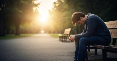 suicídio prevenção igreja - imagem representativa de pessoa em sofrimento com luz de esperança ao fundo