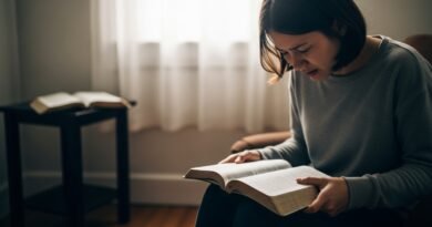 TOC espiritual - imagem representativa de pessoa angustiada com pensamentos religiosos repetitivos