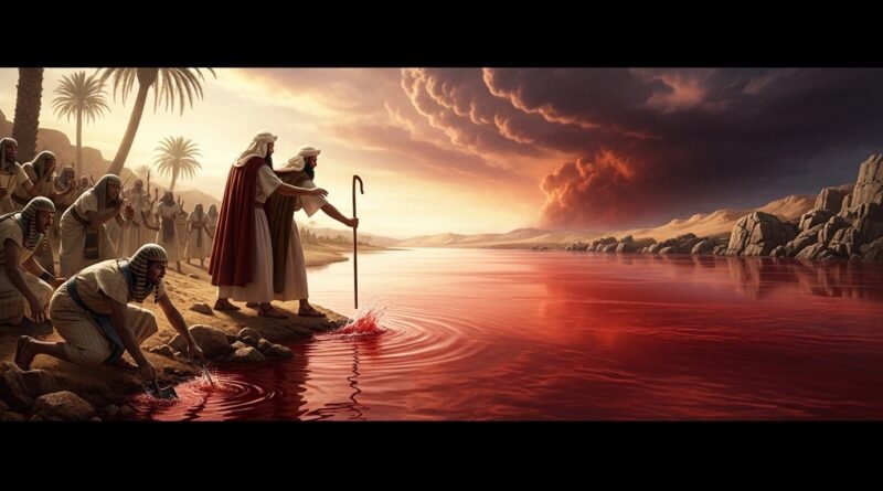 Estudo de Êxodo 7 - As águas do Rio Nilo transformadas em sangue por Deus.