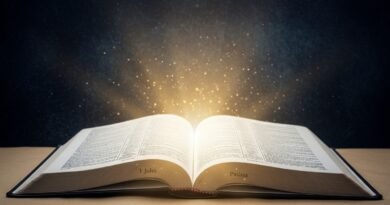 Bíblia aberta com luz divina representando o perdão de Deus para quem confessa seus pecados e teme ter perdido a salvação por um pecado