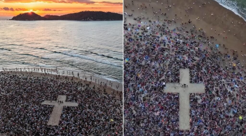Milhares se reúnem