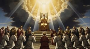 vinte e quatro anciãos apocalipse adorando o cordeiro