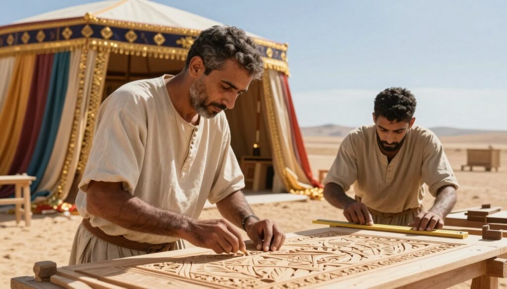 Aoliabe e Bezalel na construção do Tabernáculo