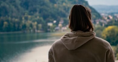 person on the mountain