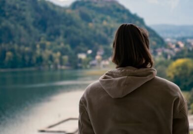 person on the mountain